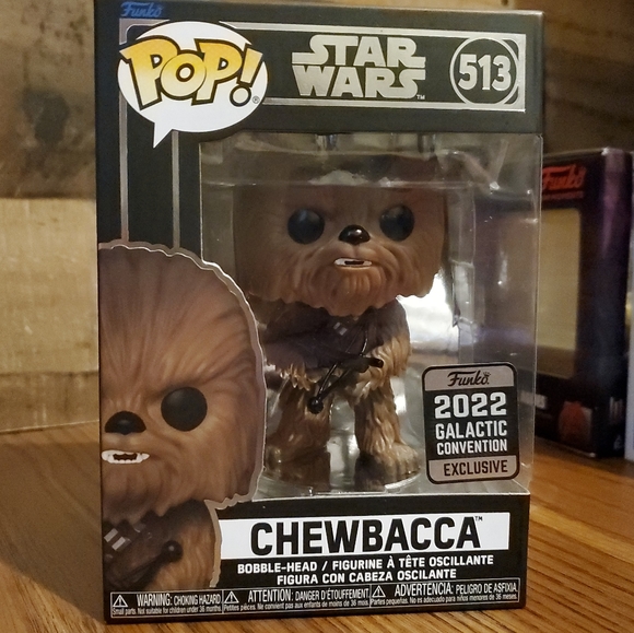 FUNKO POP! Star Wars 513 Chewbacca Chewy 2022 Galactic Convention Exclusive New! - Picture 9 of 9